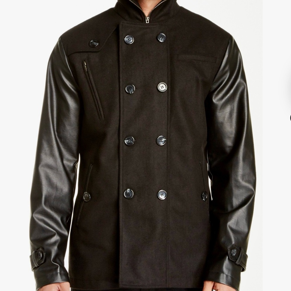 Men's Seduka Wool Blend Military Jacket with Toggle Buttons Size Small